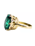 Ring Smaragd 14 Karat Gelbgold Vintage vrc130y